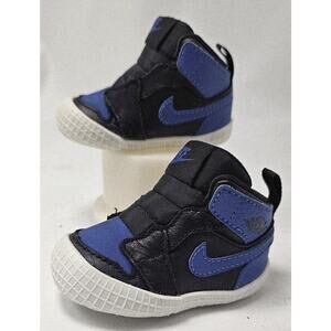 Nike Air Jordan 1 Infant Crib Bootie Size 2c Varsity Blue/Black AT3745-007